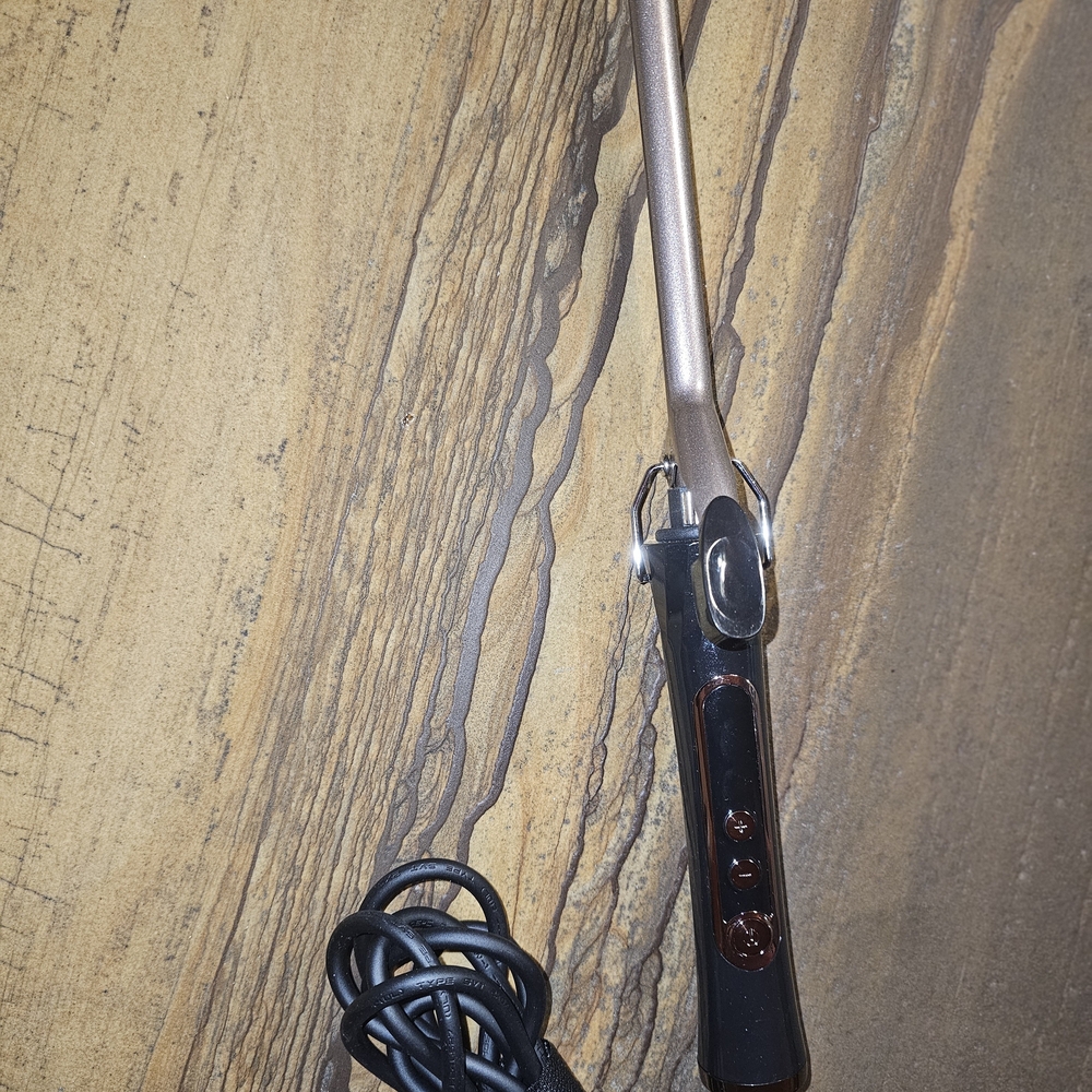 Gold and Black Curling Iron